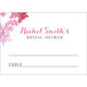 Pink Watercolor Damask Folded Place Cards Image 4 of 5